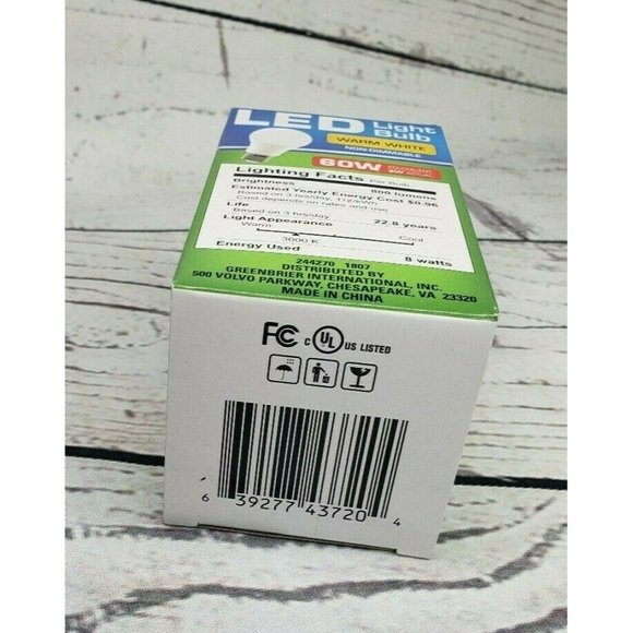 2 60 Watt LED Warm White Light Bulb - Picture 3 of 8